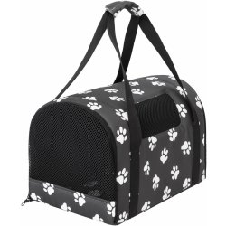 Potřeby pro cestování se psem Doggy pro kočku taška pro domácího mazlíčka skládací přepravní taška pro psa grafitová v tlapkách 1 27 x 39 x 28 cm
