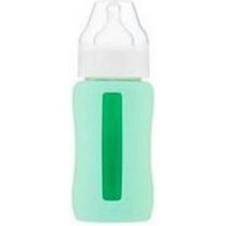EcoViking Kojenecké láhev skleněná široká silikonový obal zelený mátový 240ml