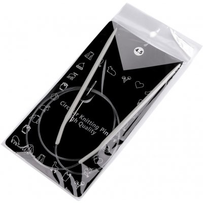 Kruhové jehlice č. 4,5; 5; 5,5; 6; 7; 8 Varianta: 4,5 mm stříbrná, Balení: 1 ks – Zboží Dáma