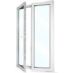 SkladOken.cz balkonové dveře dvoukřídlé se štulpem 128 x 208 cm bílé, LEVÉ – Zbozi.Blesk.cz