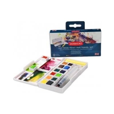 Cestovní sada INKTENSE PAINT PAN TRAVEL 12 Derwent – Zboží Mobilmania