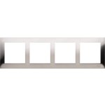 Simon DR4/61 Rámeček 4 násobný kovový inox, kov – Hledejceny.cz
