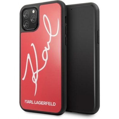 Pouzdro Karl Lagerfeld iPhone 11 Pro red Signature glitter – Hledejceny.cz