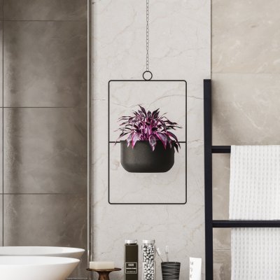 ASIR Stojan na květináč PARAPET černý závěsný – Zboží Dáma