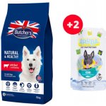 Butcher’s Dog Natural&Healthy Dry s hovězím masem 15 kg – Hledejceny.cz