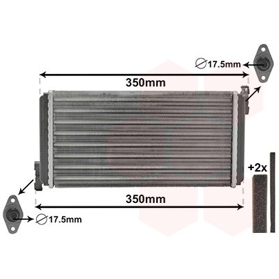 Výměník tepla pro vnitřní vytápění VAN WEZEL 30006109 | Zboží Auto
