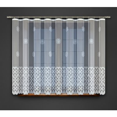 Dekorační žakárová záclona s řasící páskou ERIA 160 bílá 300x160 cm MyBestHome – Zboží Mobilmania