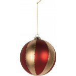 Clayre & Eef Červenozlatá skleněná vánoční ozdoba 6*6 cm – Hledejceny.cz