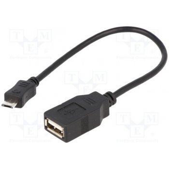 Digitus AK-300309-002-S USB 2.0, OTG, type micro B - A, M/F, 0.2m