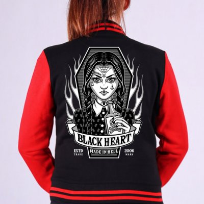 Black Heart WEDNESDAY Černá – Zboží Mobilmania