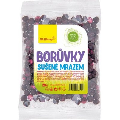 Wolfberry Borůvky sušené mrazem 20 g – Zbozi.Blesk.cz