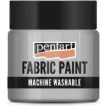 Metalická barva na textil PENTART 50 ml stříbrná – Zboží Dáma