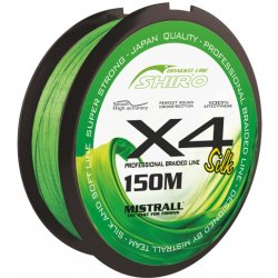 Mistrall šňůra Shiro braided line X4 150m 0,06mm zelená