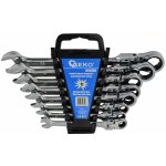 Geko Ráčnové očkoploché klíče s kloubem sada 8 ks 8-22 mm G10338 – Hledejceny.cz