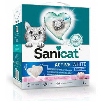 SANICAT Active White Lotus flower bentonitový kočkolit 6 L