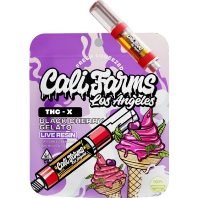 CaliFarms THC - X náplň 1 ml Black Cherry Gelato s Live resin terpeny – Zboží Mobilmania