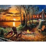 SMT Creatoys Diamantový obrázek 30 x 40 cm Srb u jezera 1006446 – Hledejceny.cz