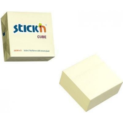 Stick´n Samolepicí bloček, pastelově žlutá, 76 x 76 mm, 400 listů, STICK N 21072 ,balení 400 ks – Hledejceny.cz