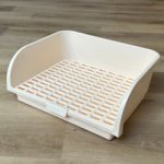 Aniland Velká toaleta s roštem pro králíky béžová JUMBO 42x35 cm – Hledejceny.cz
