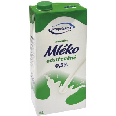 Pragolaktos Trvanlivé odstředěné mléko s uzávěrem 0,5% 1 l – Zboží Mobilmania