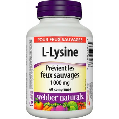 Webber Naturals L-lysine 1000 mg 60 tablet – Hledejceny.cz