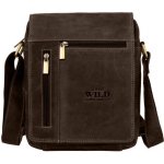 Hnědá pánská kožená taška přes rameno GT243 – Sleviste.cz