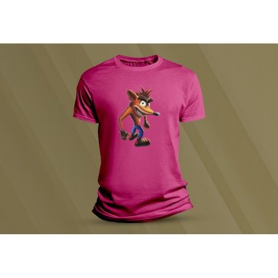 Sandratex dětské bavlněné tričko Crash Bandicoot. fuchsia – Zboží Mobilmania