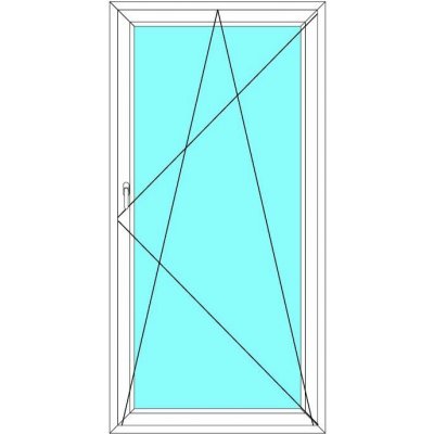 Ekosun Balkónové dveře Ekosun 6 Jednokřídlé Otevírací a Sklopné Ořech 100 x 210 cm – Hledejceny.cz