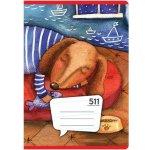 JUNIOR papír Sešit A5 linkovaný 511 s 1 pomocnou linkou – Hledejceny.cz