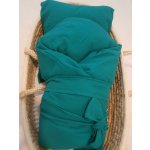 Pro útulný domov Péřová zavinovačka Mušelínová zelenomodrá – Zboží Dáma