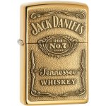 Zippo benzínový JACK DANIEL 24146’S LABEL BRASS EMBLEM – Zboží Mobilmania