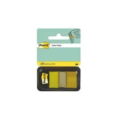 Záložky se zásobníkem, 50 lístků, 25x43 mm, žluté, 3M POSTIT – Hledejceny.cz