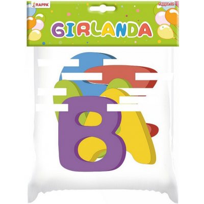 RAPPA Girlanda papírová BEZVA NAROZENINY – Zboží Dáma