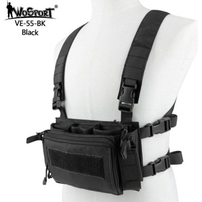 Wosport taktický Chest rig D3CRM Černý – Zboží Mobilmania