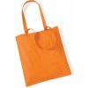 Nákupní taška a košík Zelenáčky taška s výšivkou holubičky oranžová