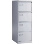 Manutan jednořadá kovová A4 Kuch 4 zásuvky šedá 51370 – Zboží Dáma