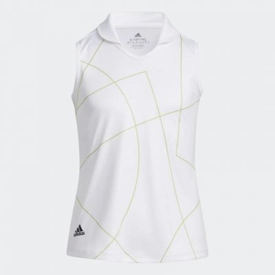adidas golf Sleeveless bílá s potiskem – Zboží Dáma