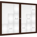 PROCITY Venkovní elegantní vitrína Tradition, 18 x A4 dvoukřídlá, hnědá | Zboží Auto