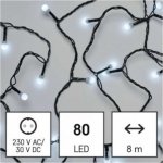 EMOS LED vánoční cherry řetěz kuličky 8 m venkovní i vnitřní studená bílá časovač – Hledejceny.cz