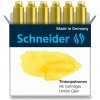Náplně Schneider Inkoustové bombičky Schneider 6 ks žluté 6612