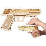 Ugears 3D mechanické puzzle Pistole Wolf-01 62 ks – Zboží Dáma