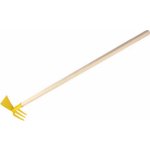 Teddies motyka oboustranná žlutá s násadou kov/dřevo 80 cm – Sleviste.cz