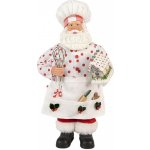 Clayre & Eef Bílá vánoční figurka Santa Claus kuchař s chaloupkou - 15*10*28 cm – Hledejceny.cz
