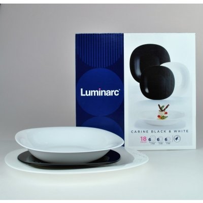 Luminarc Carine Black&White 18ks