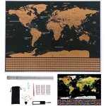 Velká Stírací mapa světa s vlajkami Deluxe 82 x 59 cm černá – Zbozi.Blesk.cz