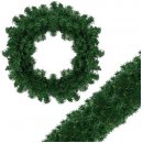 SPRINGOS Vánoční řetěz Girlanda z větviček 3m zelená