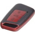 TPU obal pro klíč VW Passat B8, červený-kůže, 484VW123LR | Zboží Auto