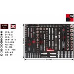 Vigor Gola sada 1/4”, 1/2” a 3/8”, 172 ks V4188 – Zboží Dáma