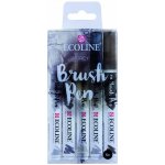 Akvarelové pera Ecoline Brush Pen Grey 5 dílná sada – Zboží Dáma