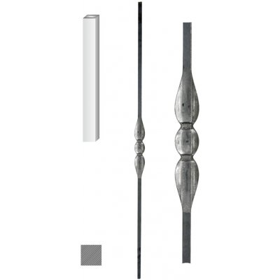 Kovoinox DOPREDAJ tyč 12 x 12 x 900 mm, kovaná – Hledejceny.cz